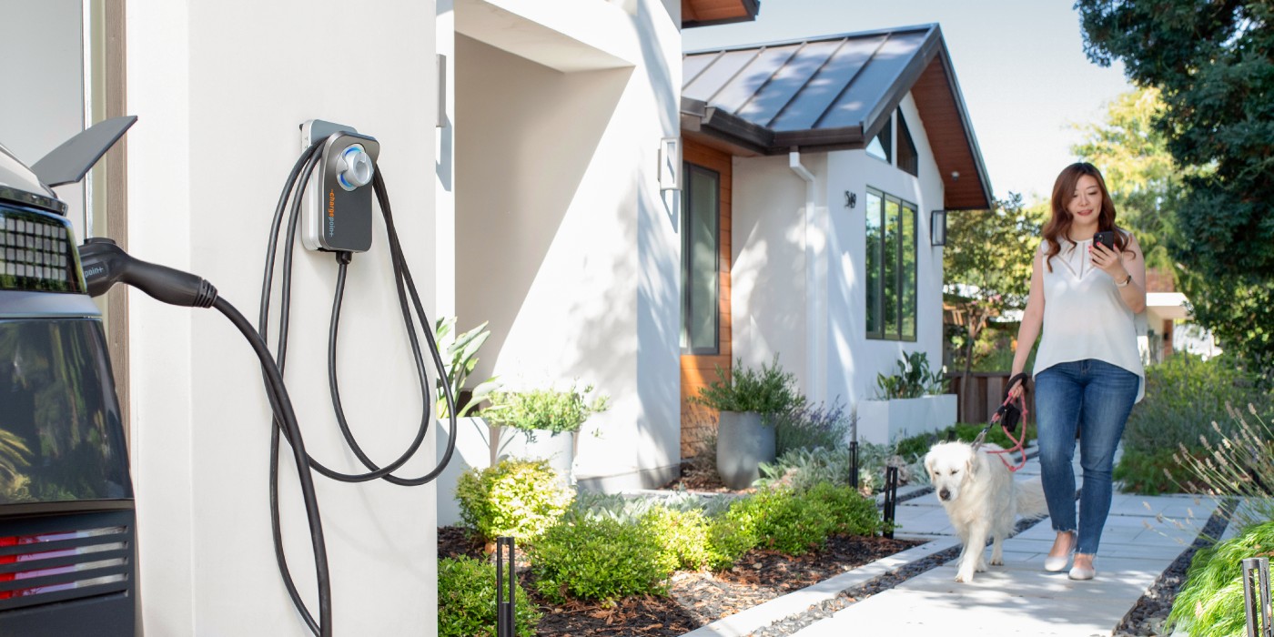 Driveway charging setup — manufacturer example